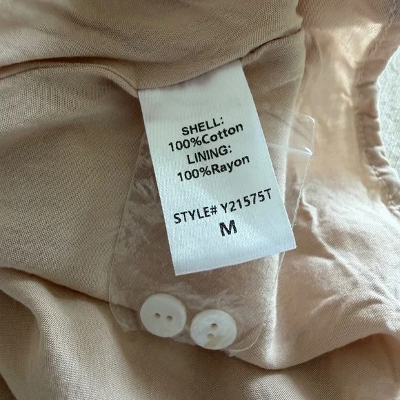 Pomander Place Tuckernuck Mabel Cotton Tiered Maxi Dress in Sandstone M Pockets - Picture 11 of 12